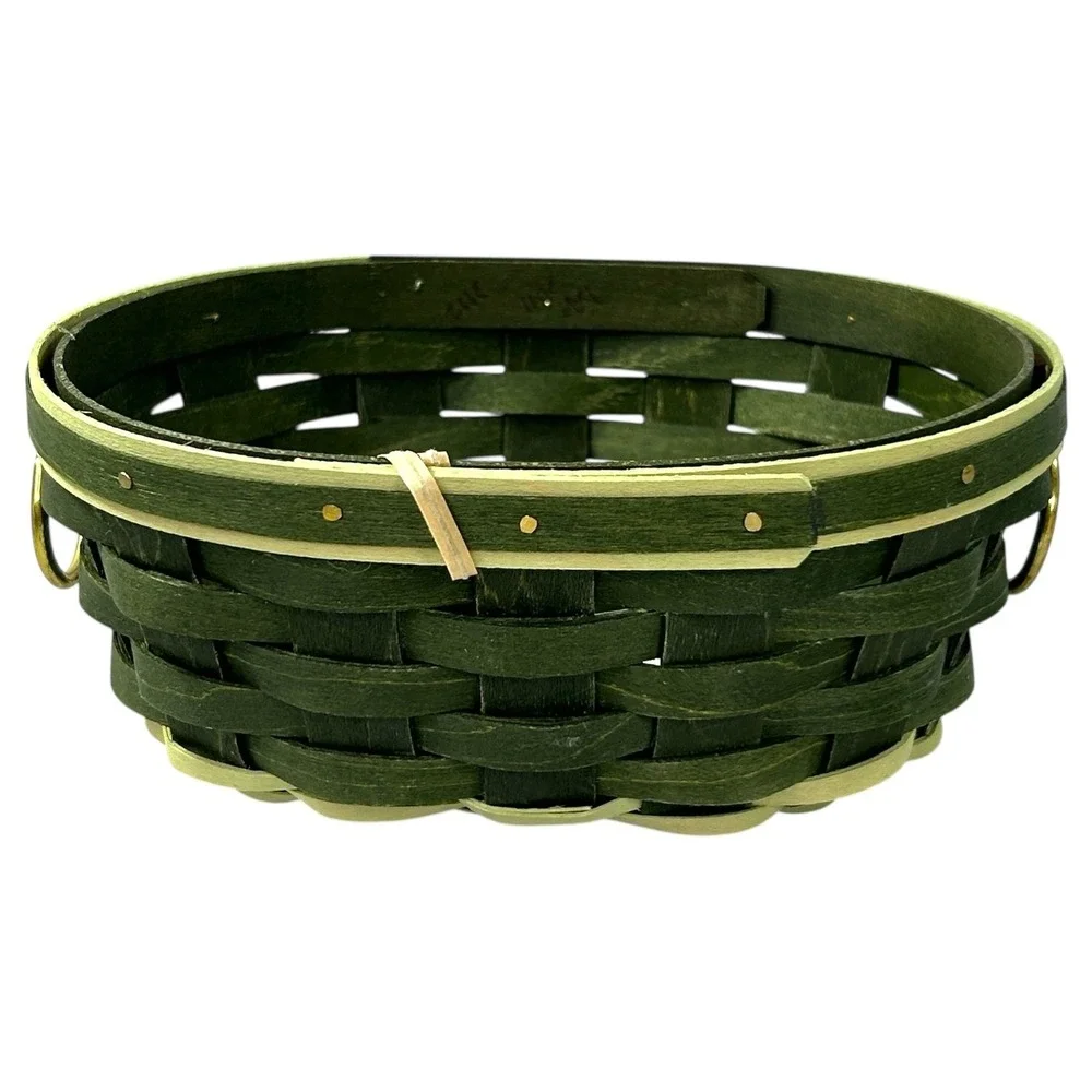 Longaberger 2011 FIELDS OF CLOVER Basket with Lid Liner Protector Tags